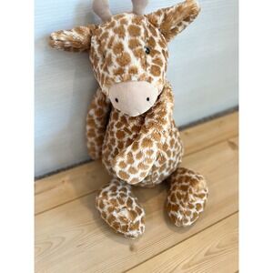 Jellycat retired Bashful Giraffe Tan Spotted Plush Stuffed Animal M 12in Toy